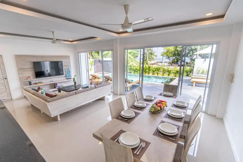 Dinning room area of Luxury Balance Beach Villa with Swimming Pool