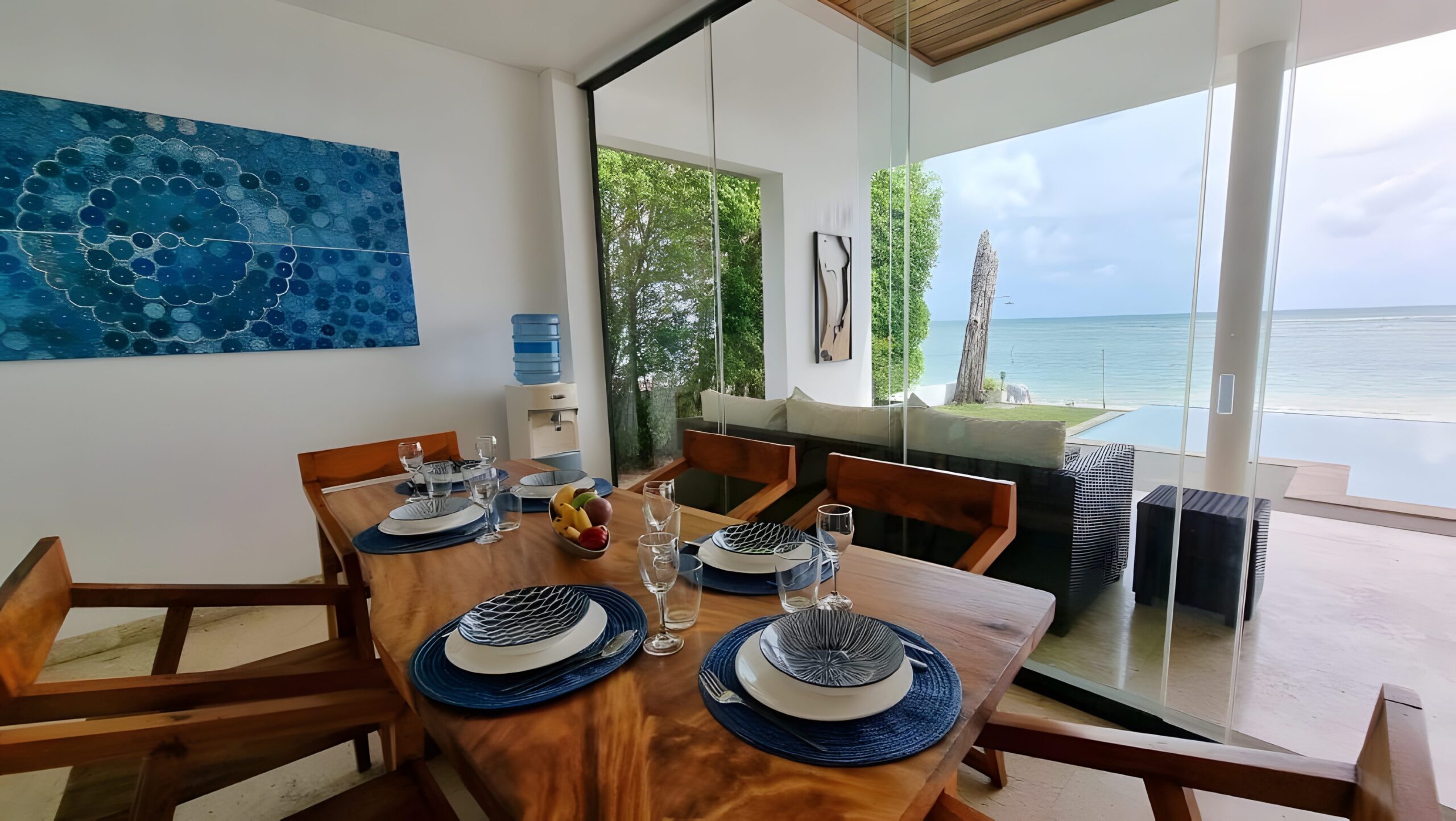 Dining terrace with sea view
