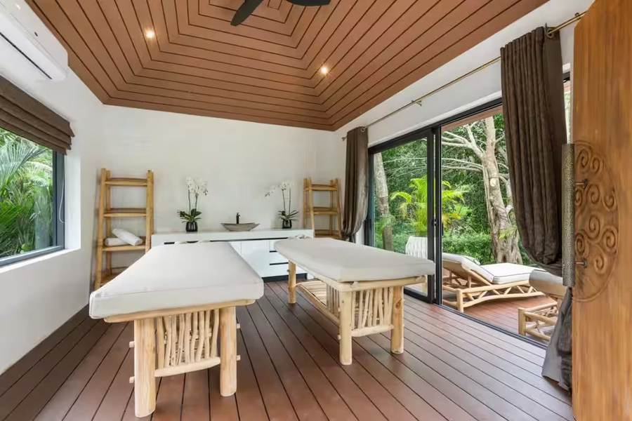 Spa room with massage beds