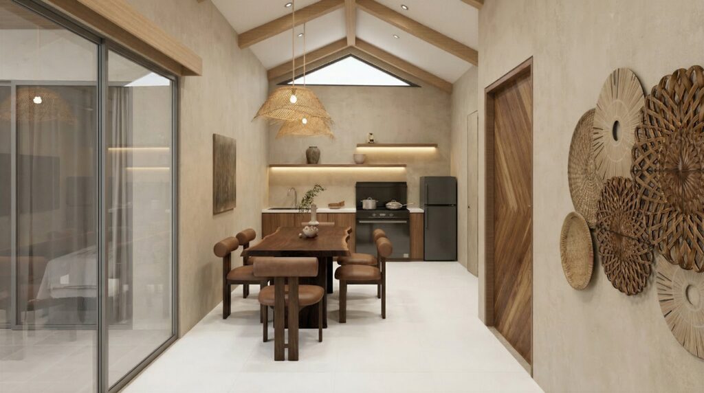 Type B dining area, render – The Lagoon Residence, Koh Samui