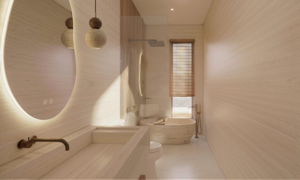 Type V bathroom, render – The Lagoon Residence, Koh Samui