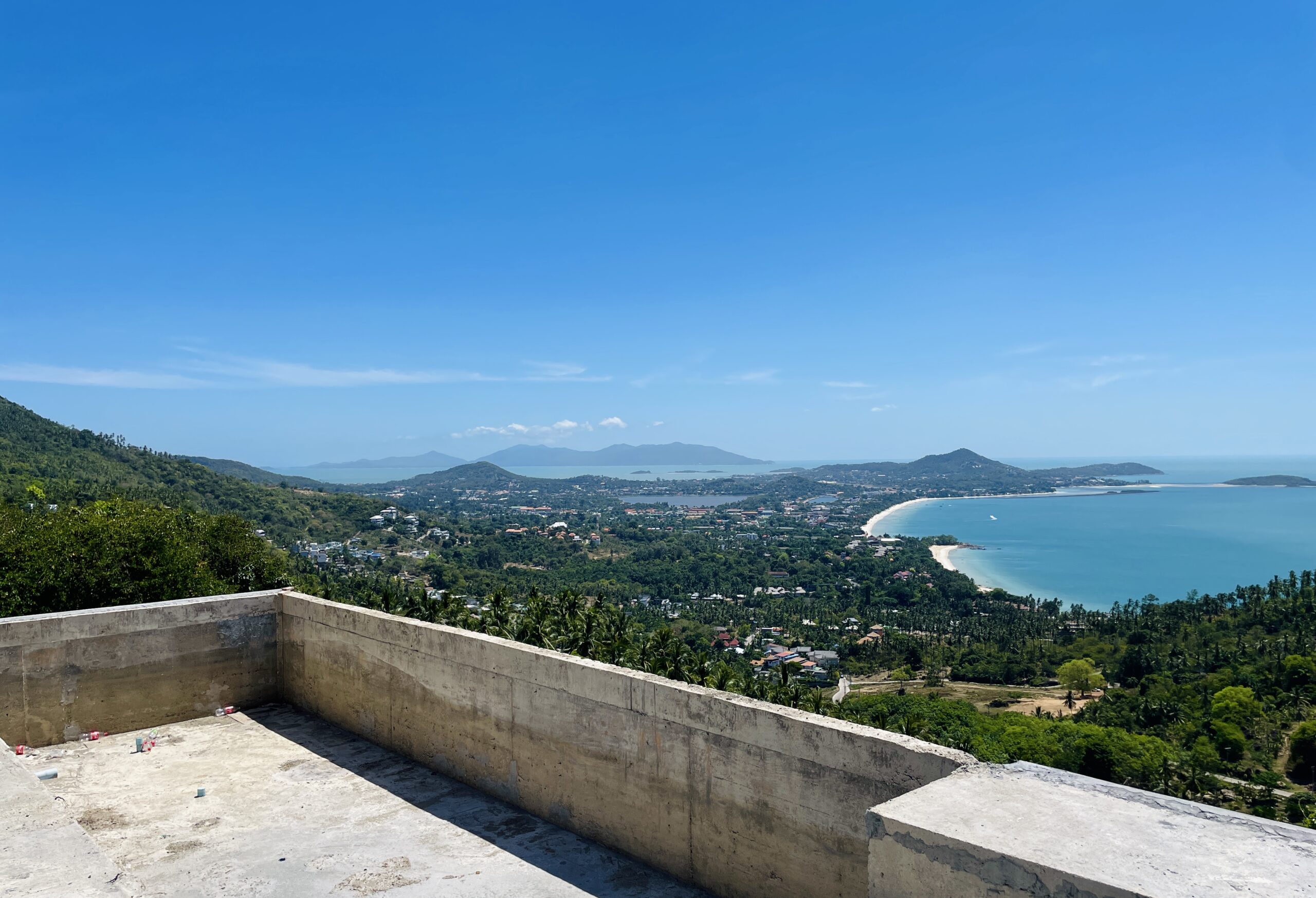 Sea-view terrace, finished wall – Villa Dream, Koh Samui
