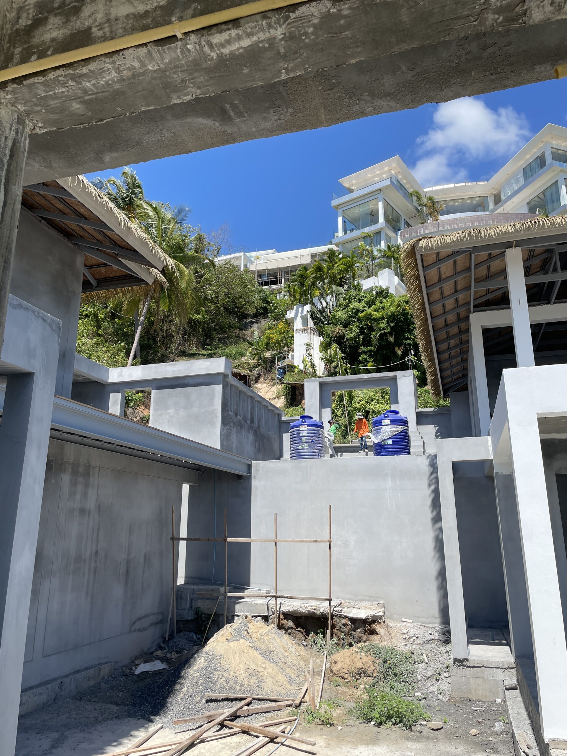 Water tanks and terrace area – Villa Dream, Koh Samui